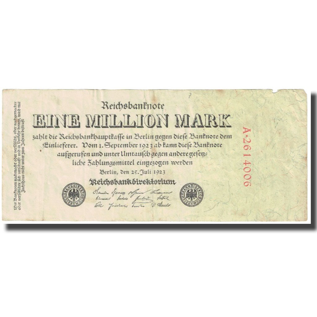 Banknote, Germany, 1 Million Mark, 1923, 1923-07-25, KM:94, EF(40-45)