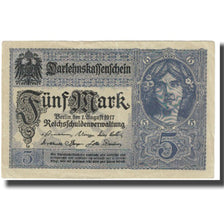 Banconote, Germania, 5 Mark, 1917, 1917-08-01, KM:56a, BB