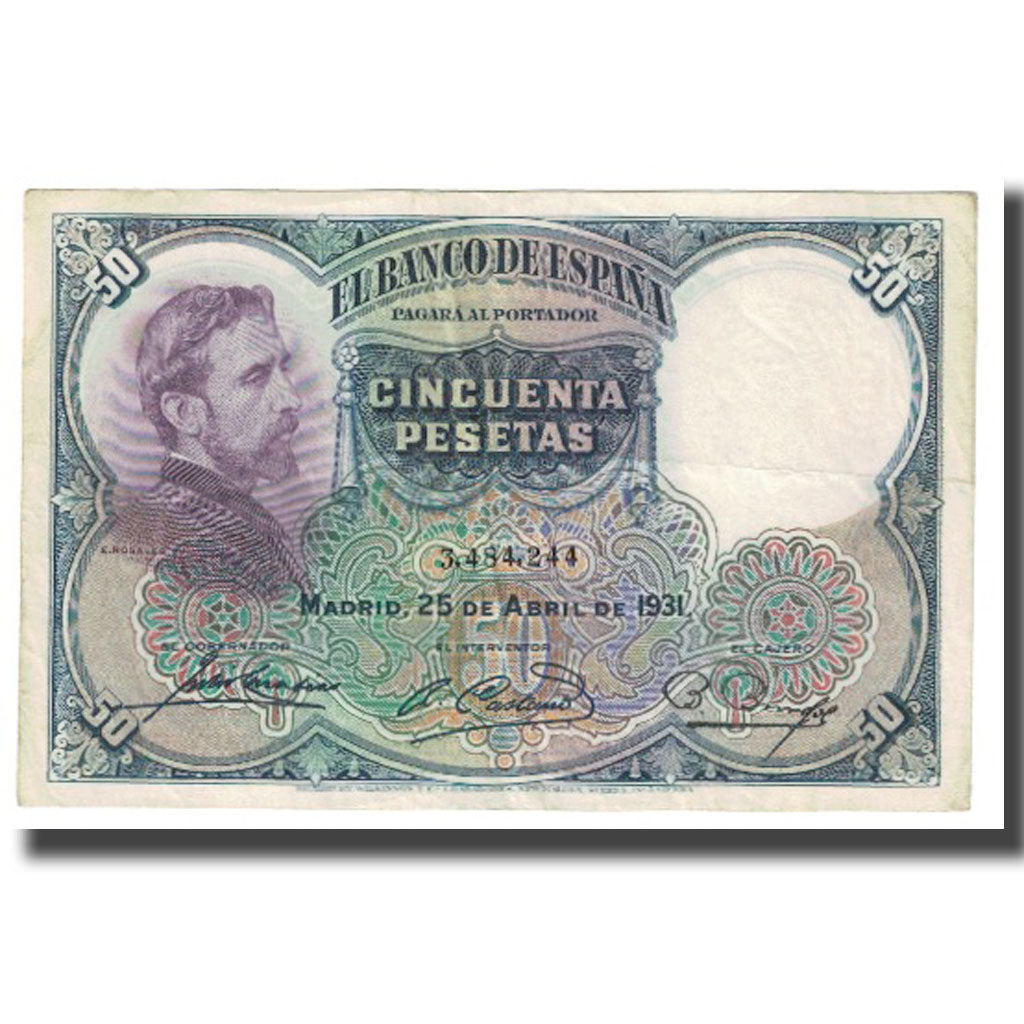 Geldschein, Spanien, 50 Pesetas, 1931, 1931-04-25, KM:82, SS