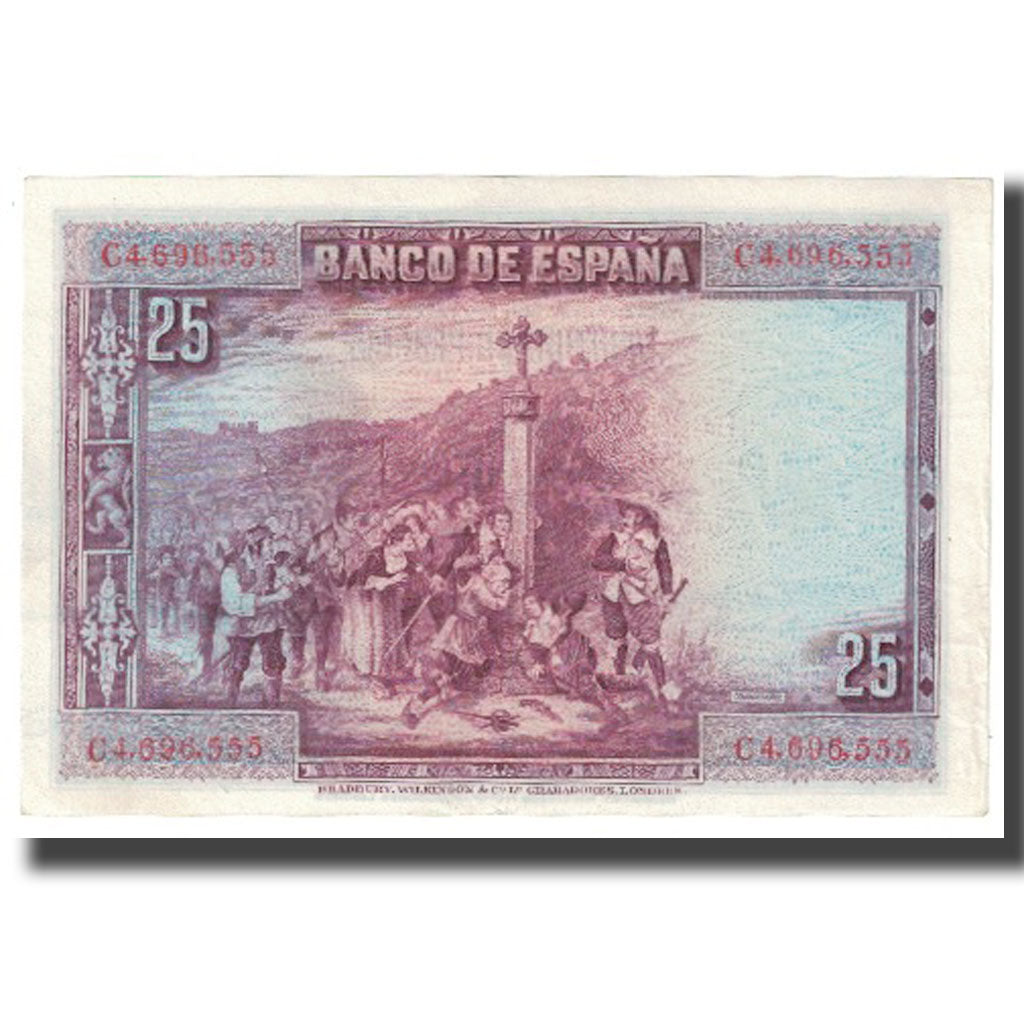 Banconote, Spagna, 25 Pesetas, 1928, 1928-08-15, KM:74a, SPL-