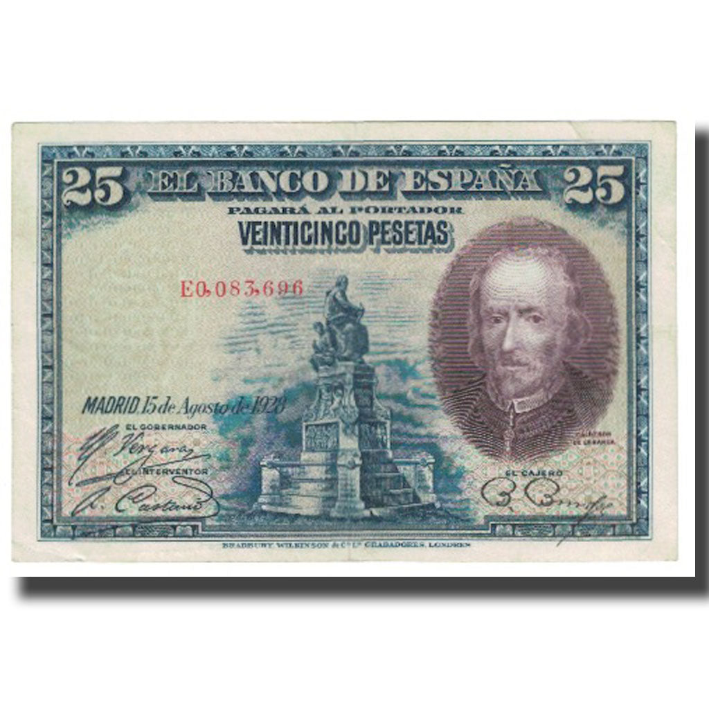 Geldschein, Spanien, 25 Pesetas, 1928, 1928-08-15, KM:74a, VZ