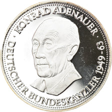 Germany, Token, Konrad Adenauer, Politics, Society, War, 1992, MS(64), Silver