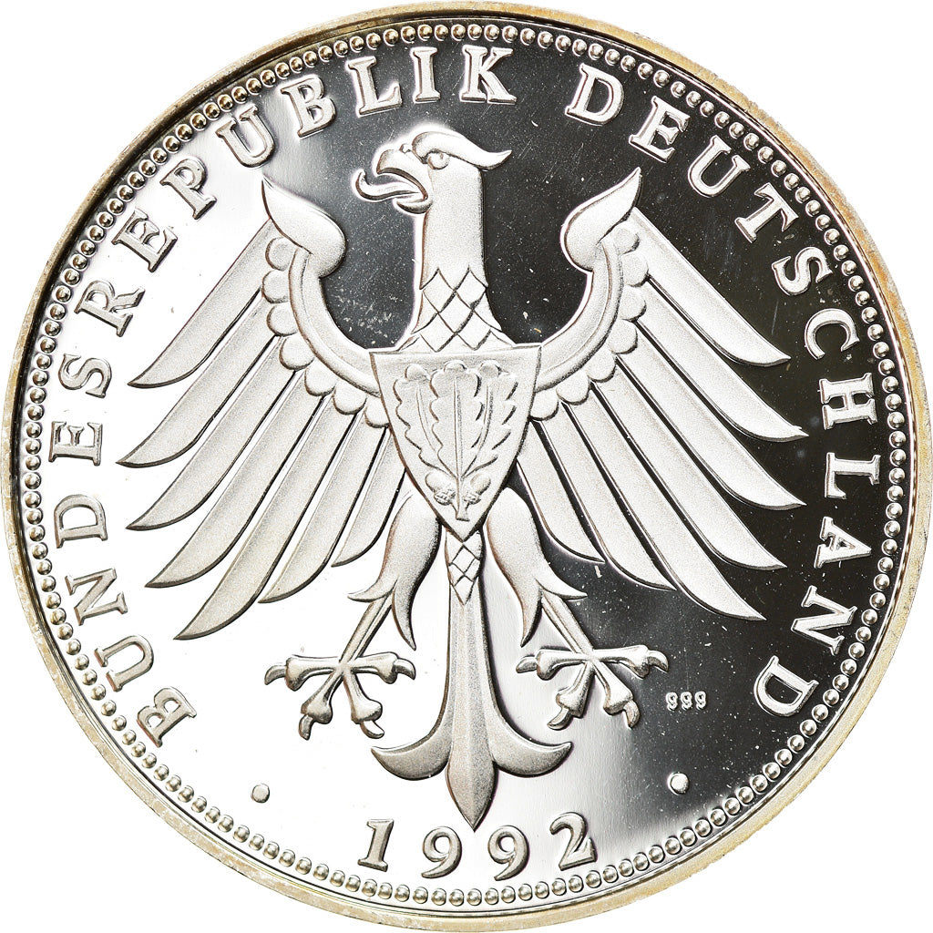 Germany, Token, Konrad Adenauer, Politics, Society, War, 1992, MS(64), Silver