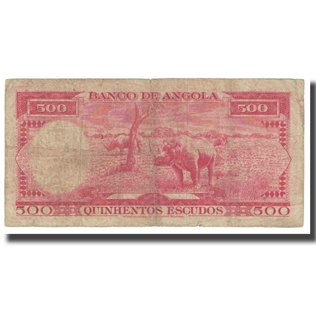Billete, 500 Escudos, 1962, Angola, 1962-06-10, KM:97, BC