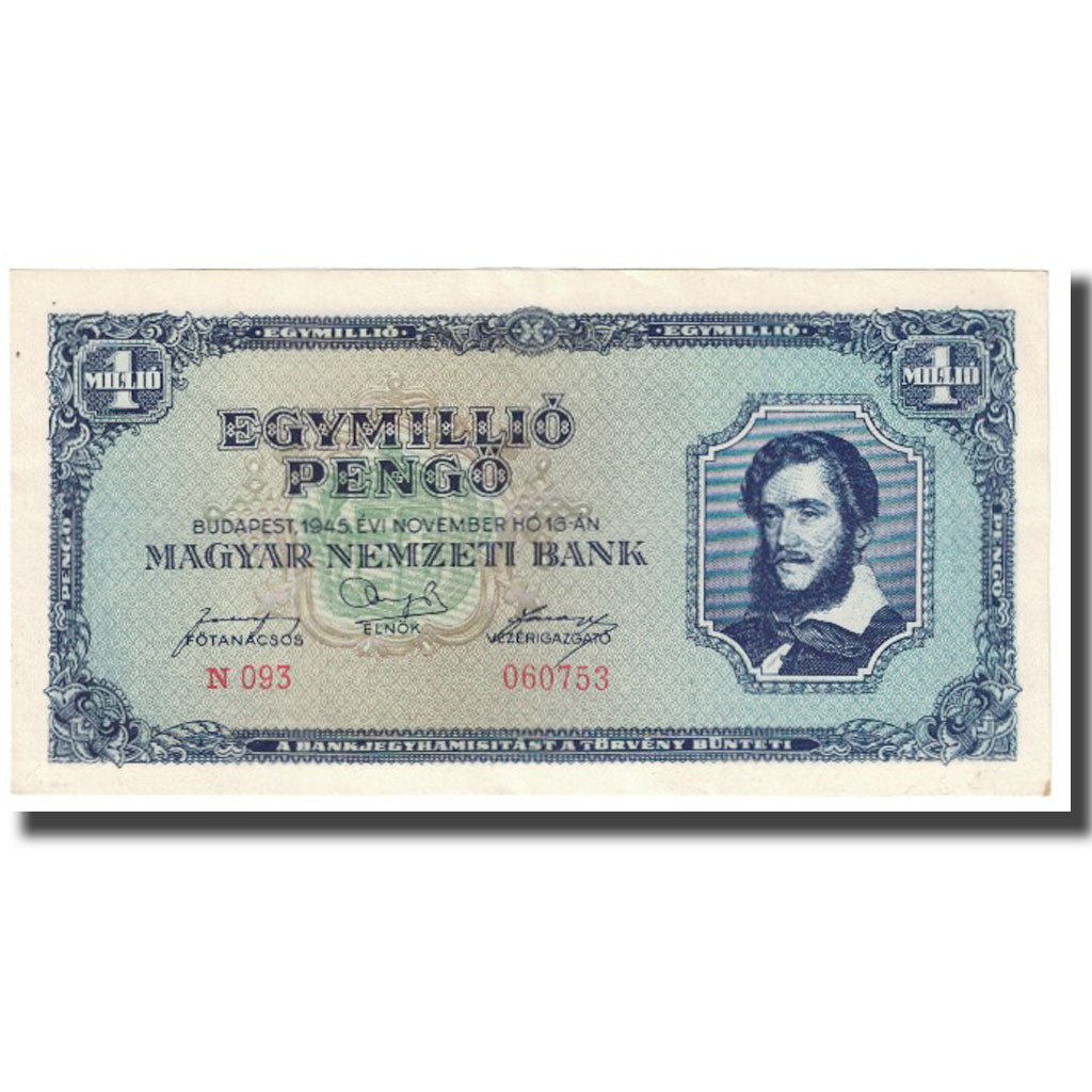 Banknot, Węgry, 1,000,000 Pengö, 1945, 1945-11-16, KM:122, EF(40-45)