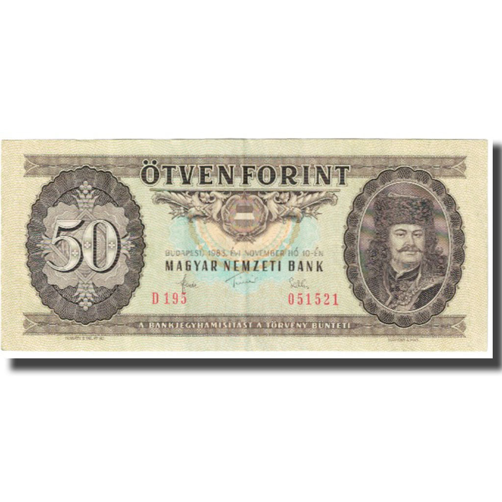 Banknote, Hungary, 50 Forint, 1983, 1983-11-10, KM:170g, EF(40-45)