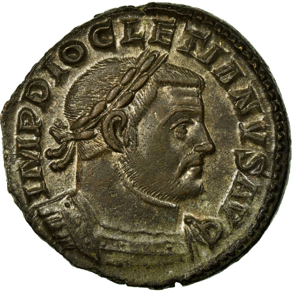 Diocletian, Follis, Trier, Copper, AU(50-53), Cohen:108 var.