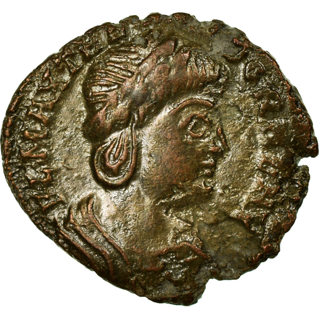 Theodora, Nummus, Trier, Copper, EF(40-45), Cohen:3