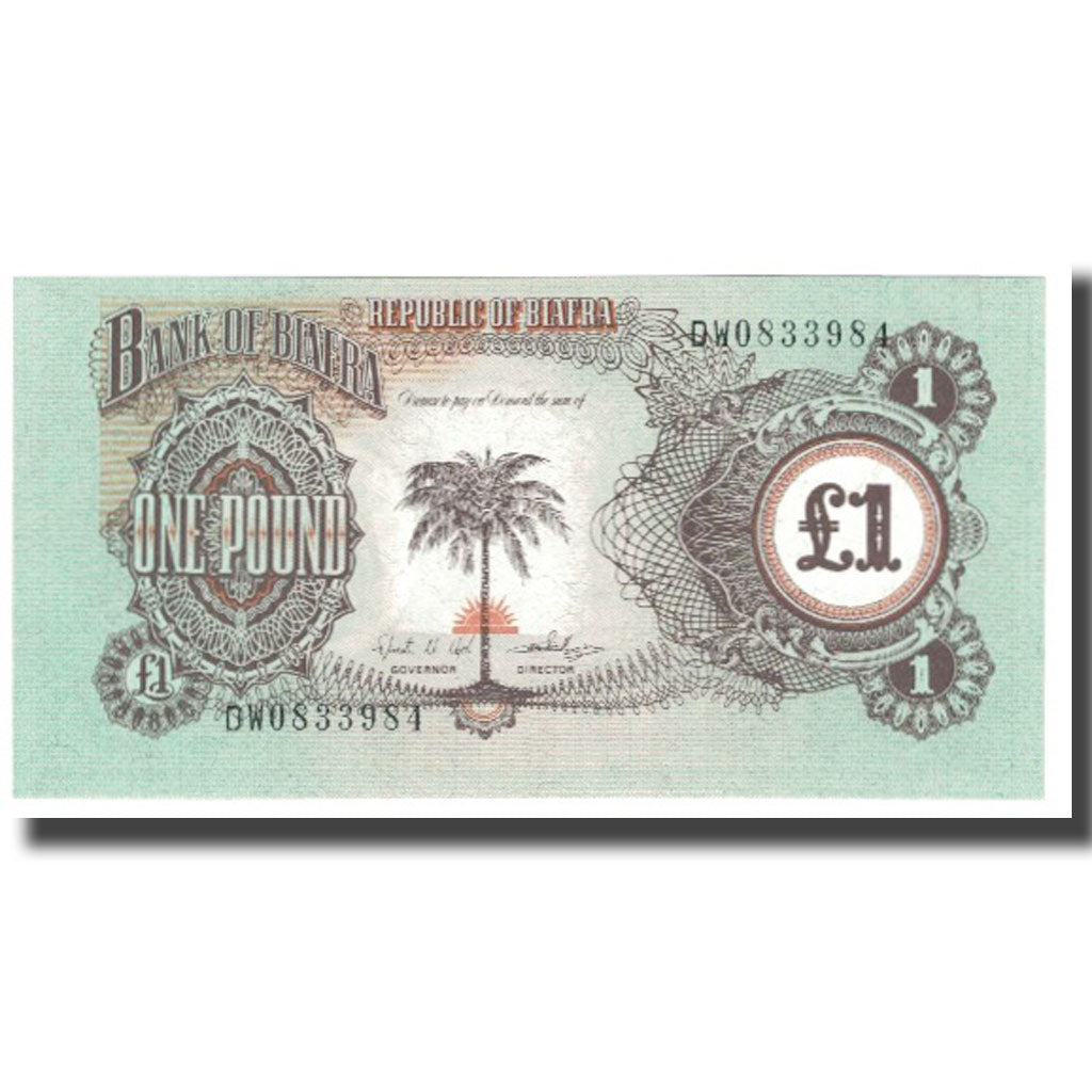Billet, Biafra, 1 Pound, KM:5a, NEUF
