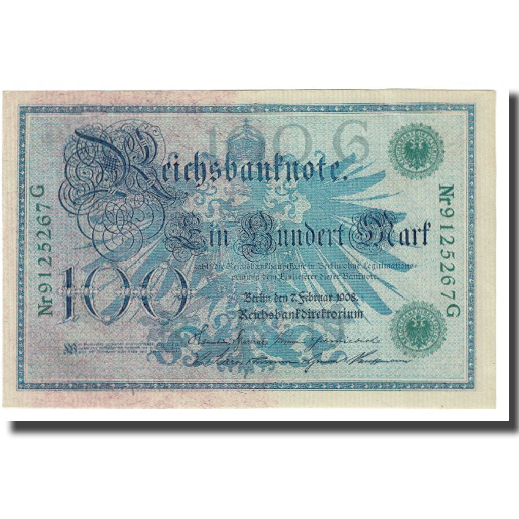 Banconote, Germania, 100 Mark, 1908, 1908-02-07, KM:34, SPL