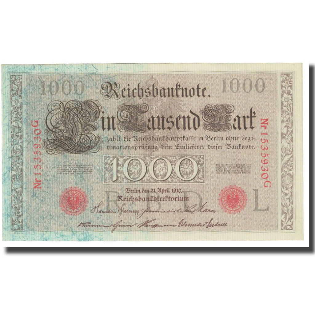 Banknote, Germany, 1000 Mark, 1910, 1910-04-21, KM:44b, UNC(63)