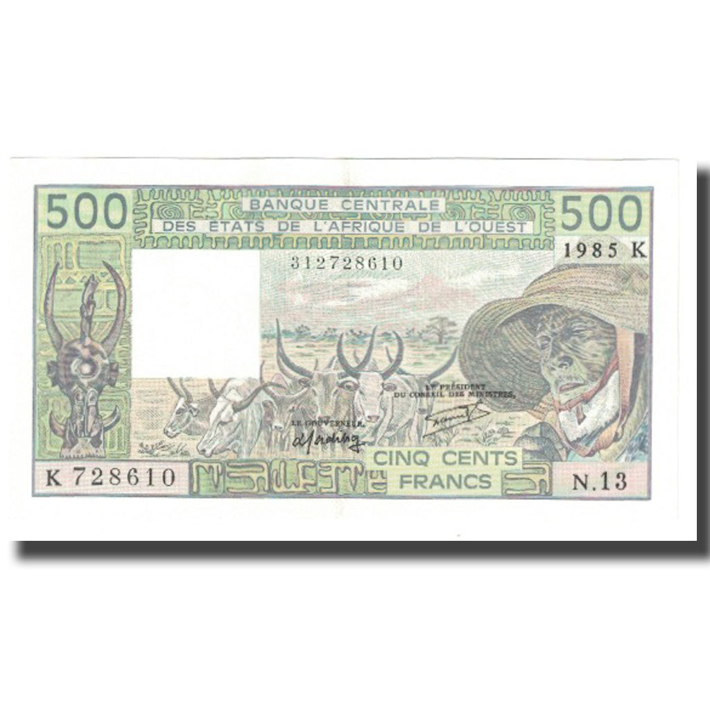 Billet, West African States, 500 Francs, 1985, KM:206Bi, NEUF