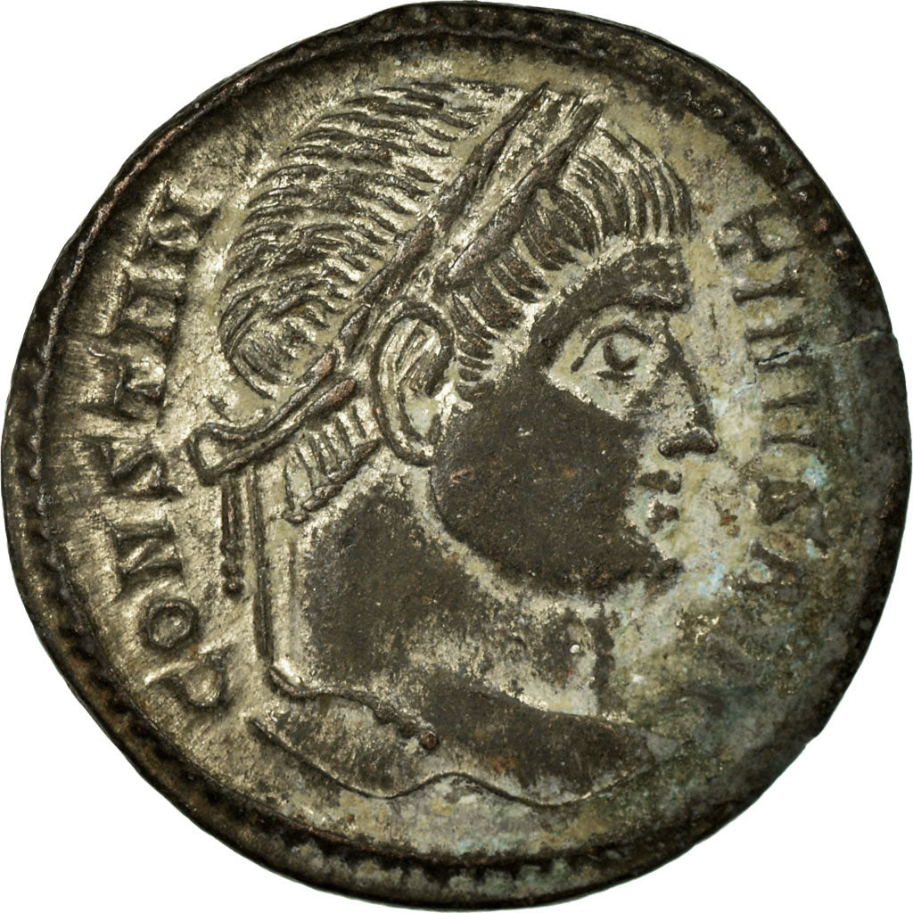 Constantine I, Nummus, 325, Ticinum, Copper, AU(55-58), Cohen:129