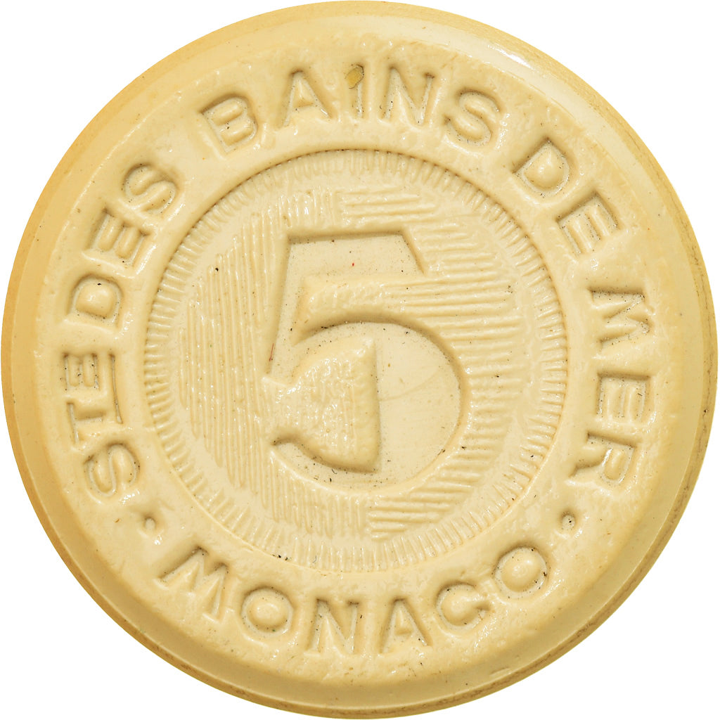 Mónaco, Token, Jeu, Jeton de Casino 5 Francs, Société des Bains de Mer
