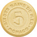 Monaco, Token, Jeu, Jeton de Casino 5 Francs, Société des Bains de Mer, Sports