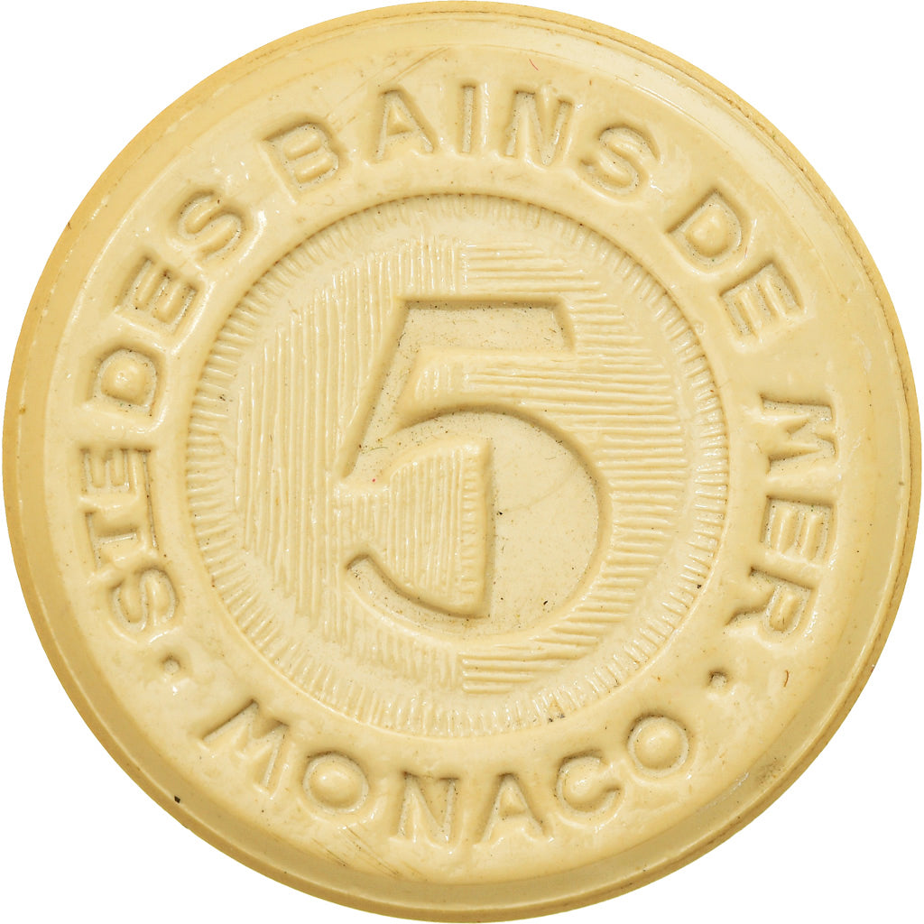 Monaco, Token, Jeu, Jeton de Casino 5 Francs, Société des Bains de Mer, Sports