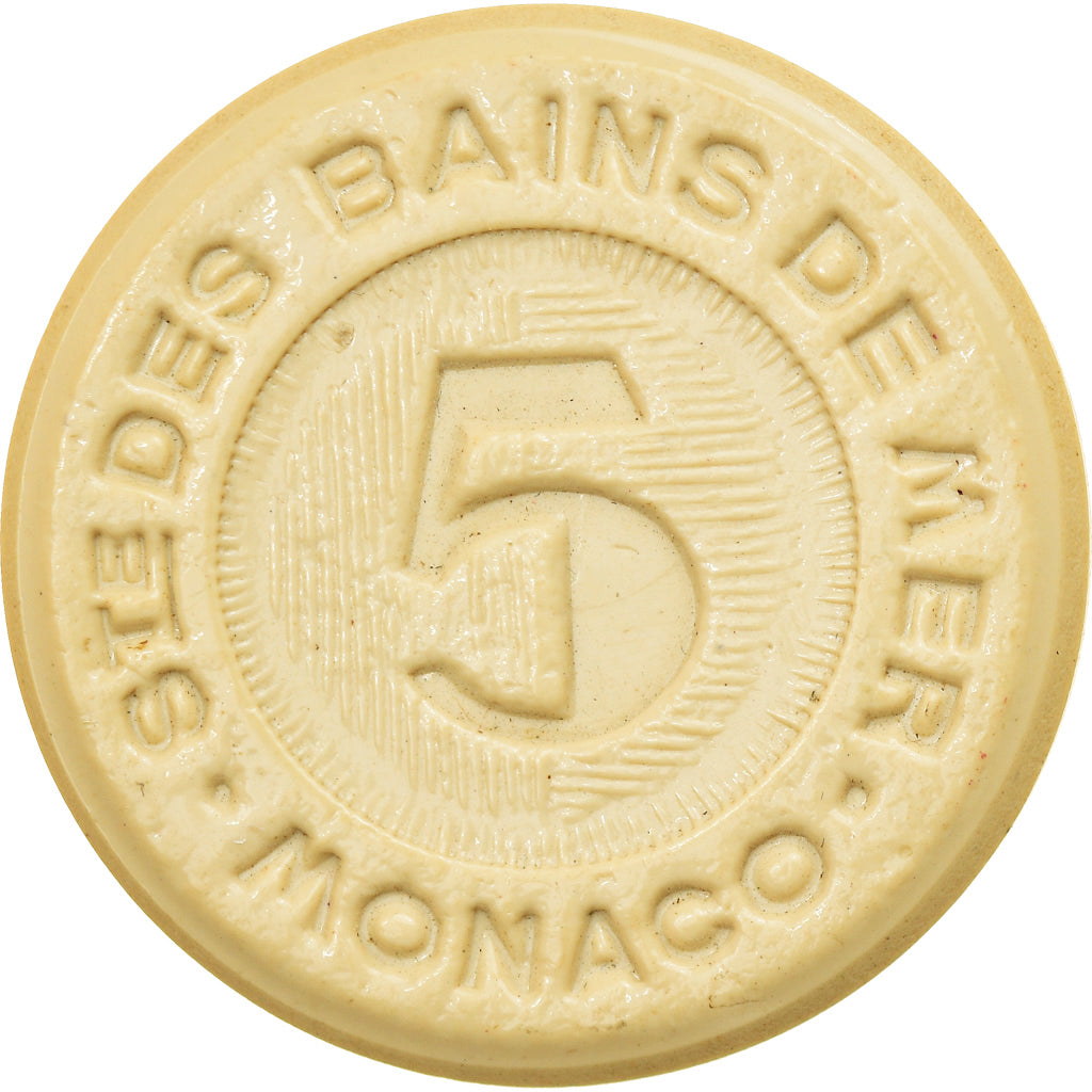 Monaco, Jeton, Jeu, Jeton de Casino 5 Francs, Société des Bains de Mer, Sports