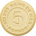 Monaco, Jeton, Jeu, Jeton de Casino 5 Francs, Société des Bains de Mer, Sports