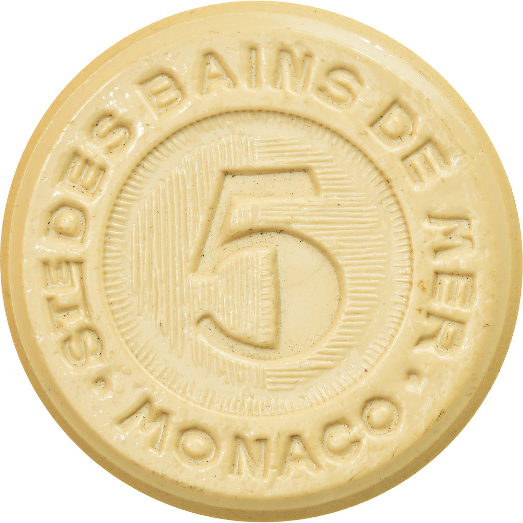 Monaco, Jeton, Jeu, Jeton de Casino 5 Francs, Société des Bains de Mer, Sports