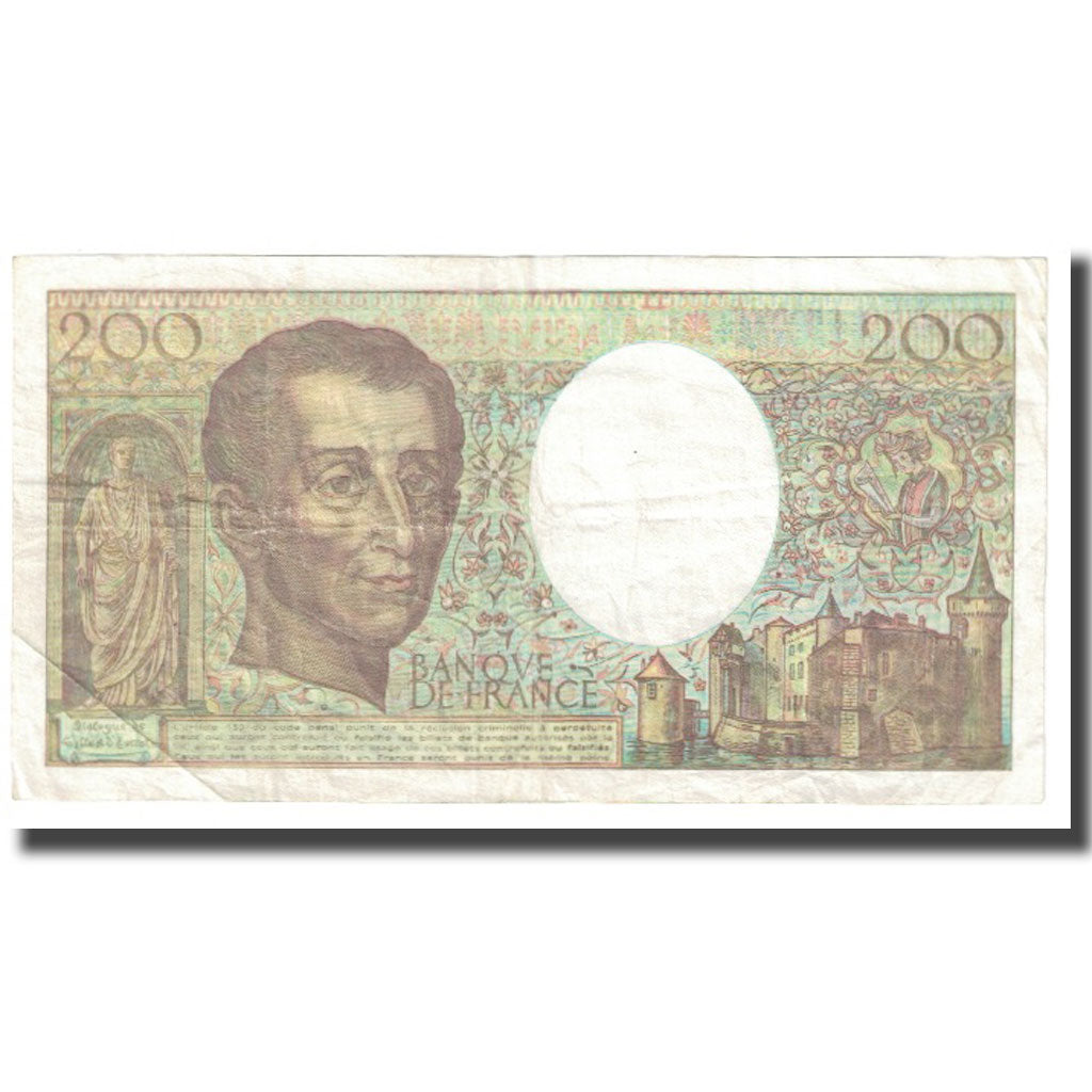 Francja, 200 Francs, Montesquieu, 1990, D.Bruneel-B.Dentaud-A.Charriau, Undated