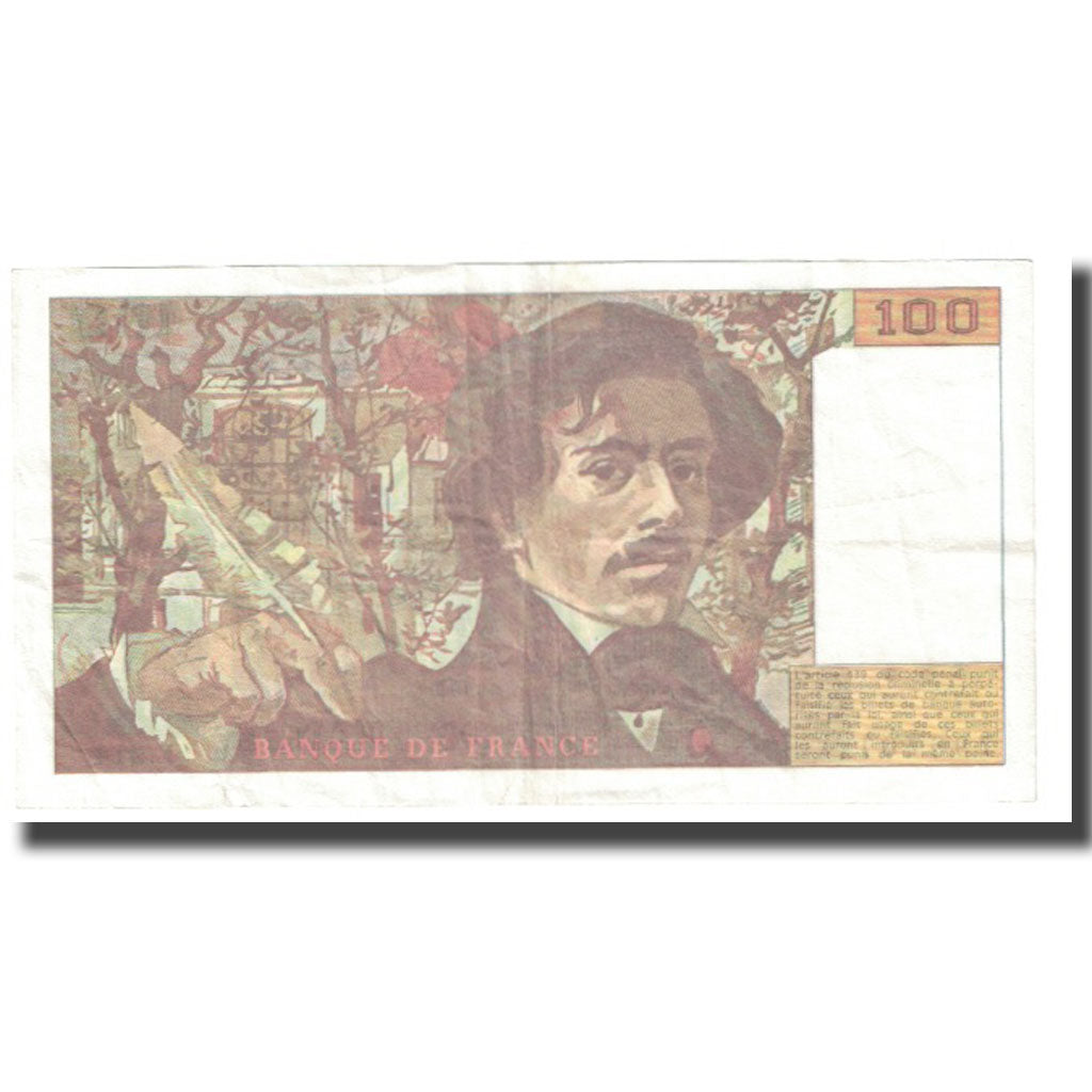 France, 100 Francs, Delacroix, 1993, BRUNEEL, BONARDIN, VIGIER, SUP