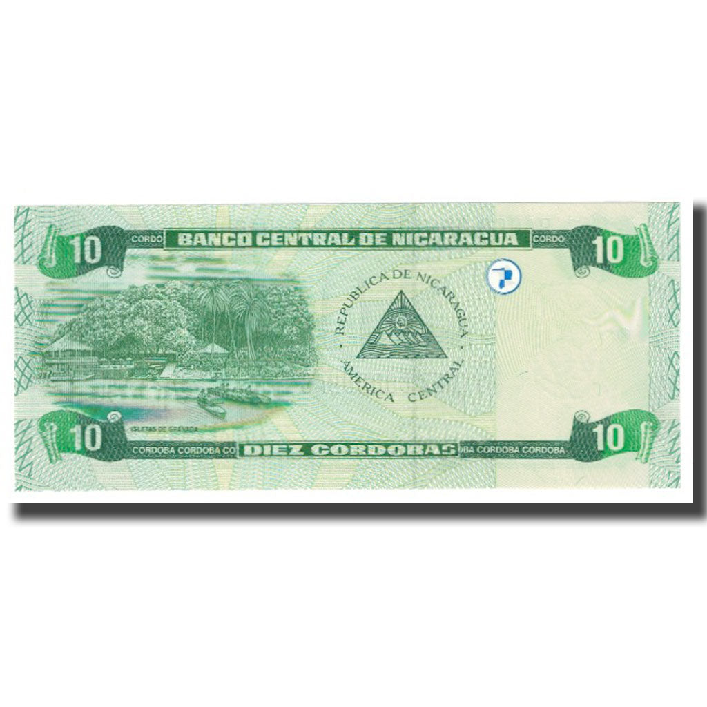 Nota, Nicarágua, 10 Cordobas, 2002, 2002-04-10, KM:191, UNC(65-70)