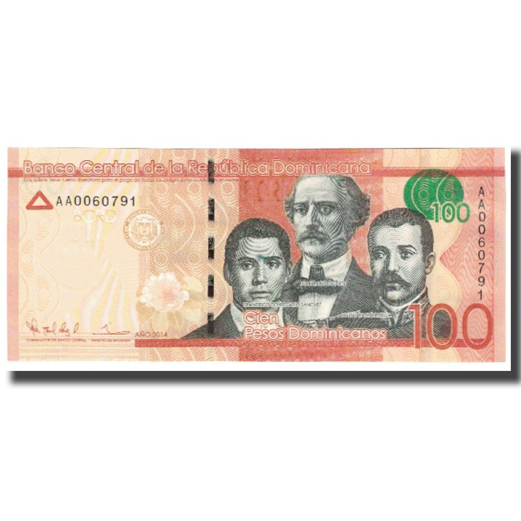 Banknote, Dominican Republic, 100 Pesos Dominicanos, 2014, UNC(65-70)