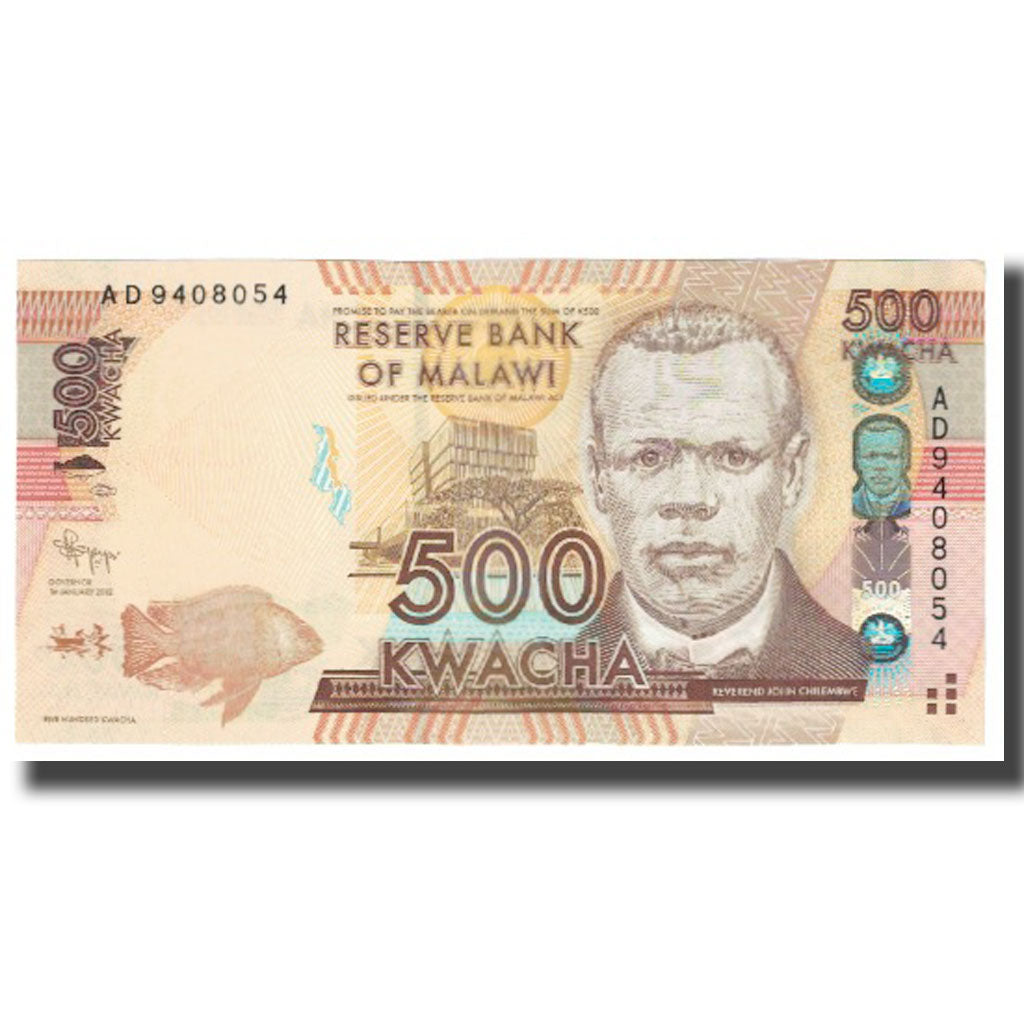 Banknot, Malawi, 500 Kwacha, 2012, 2012-01-01, KM:61, UNC(65-70)