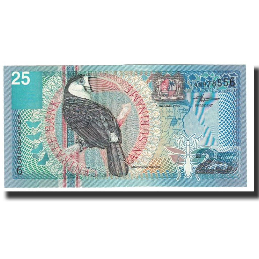 Banknote, Surinam, 25 Gulden, 2000, 2000-01-01, KM:148, UNC(65-70)