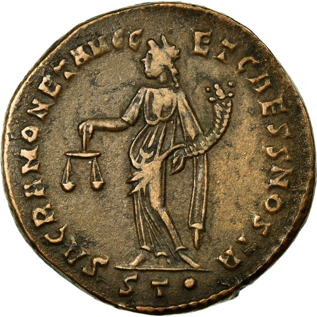 Constantius I, Follis, Ticinum, Copper, EF(40-45), Cohen:264