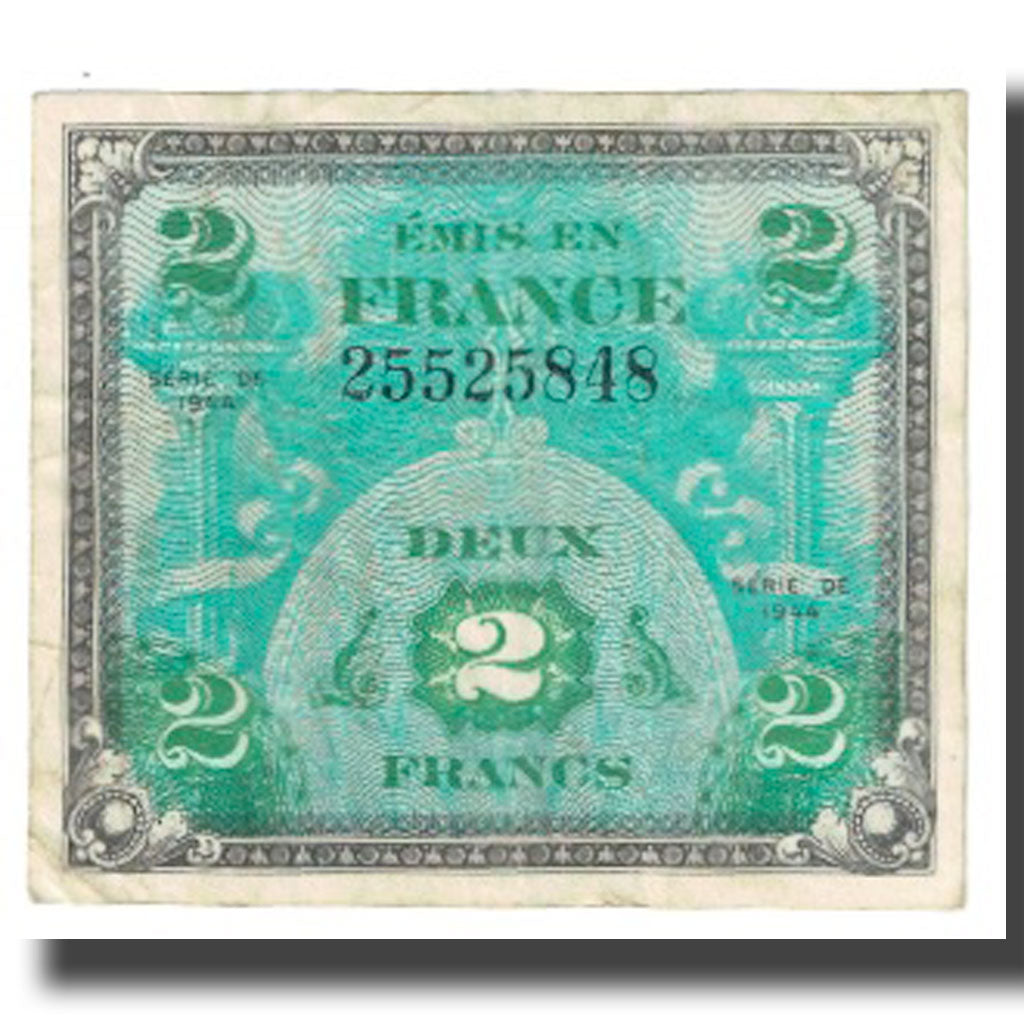 France, 2 Francs, 1944, EF(40-45), Fayette:VF16.1, KM:114a