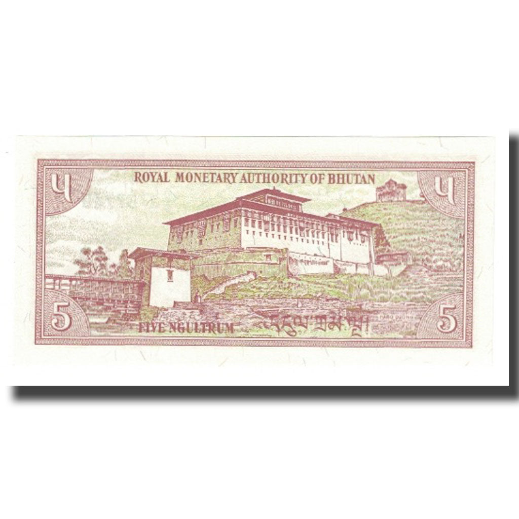 Biljet, Bhutan, 5 Ngultrum, KM:14, NIEUW