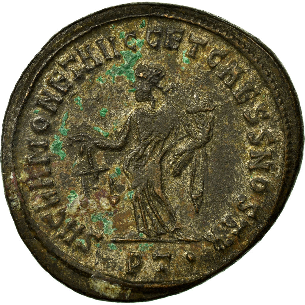 Maximianus, Follis, Ticinum, Rame, BB+, Cohen:503