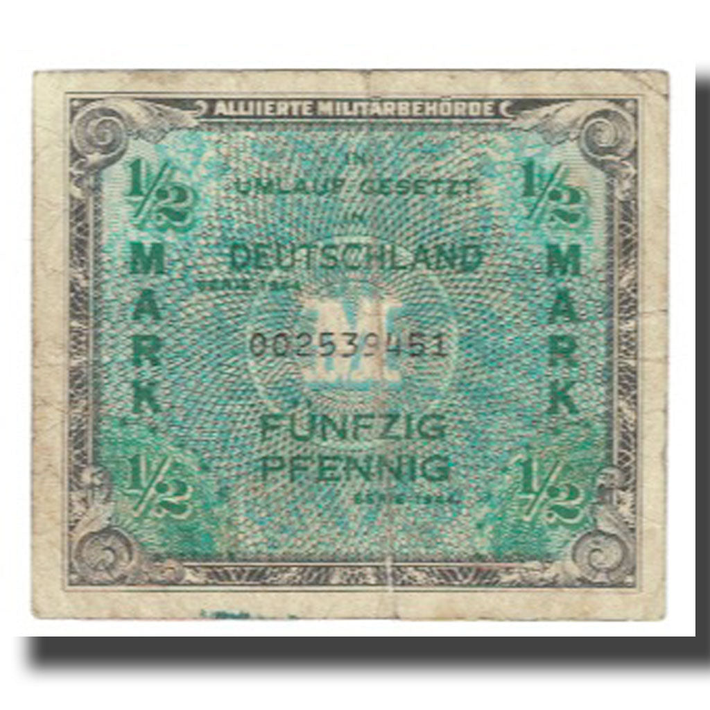 Banknote, Germany, 1/2 Mark, 1944, SERIE DE 1944, KM:191a, VF(20-25)