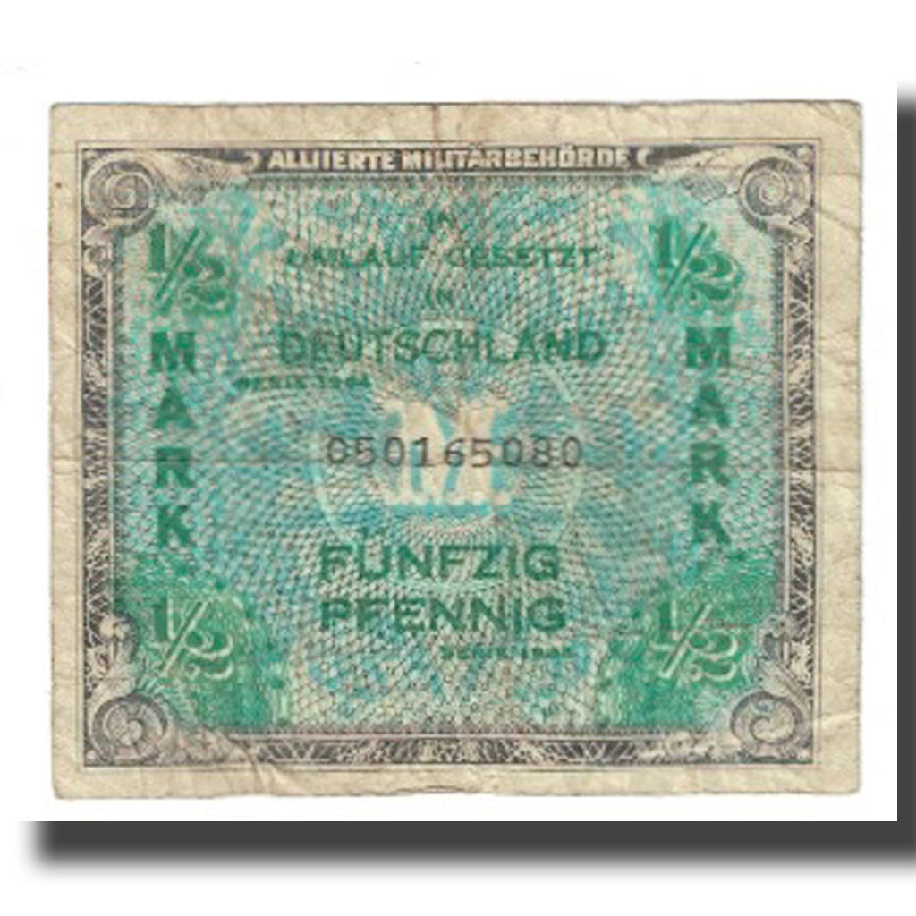 Banknote, Germany, 1/2 Mark, 1944, SERIE DE 1944, KM:191a, VF(20-25)