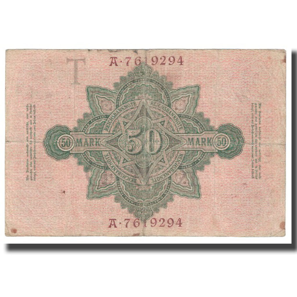 Nota, Alemanha, 50 Mark, 1910, 1910-04-21, KM:41, VF(20-25)