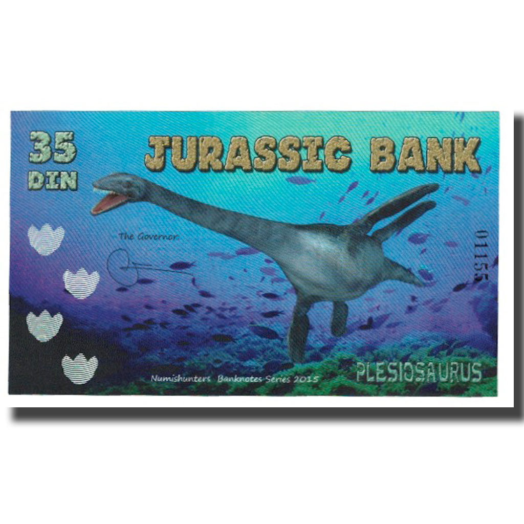 Banknote, Spain, Tourist Banknote, 2015, JURASSIC BANK 35 DIN, UNC(65-70)