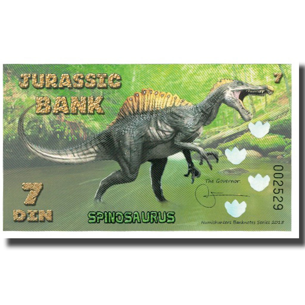 Banknote, Spain, Tourist Banknote, 2015, JURASSIC BANK 7 DIN, UNC(65-70)