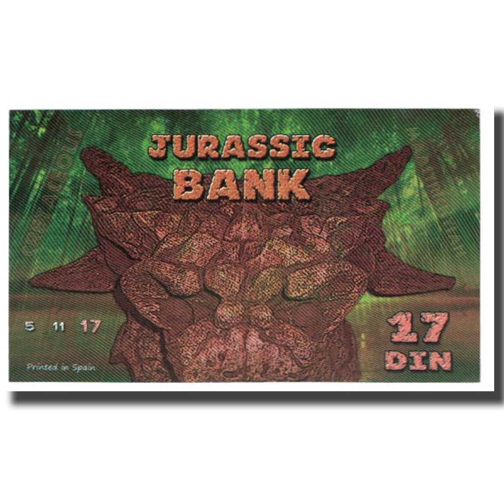Banknote, Spain, Tourist Banknote, 2015, JURASSIC BANK 17 DIN, UNC(65-70)