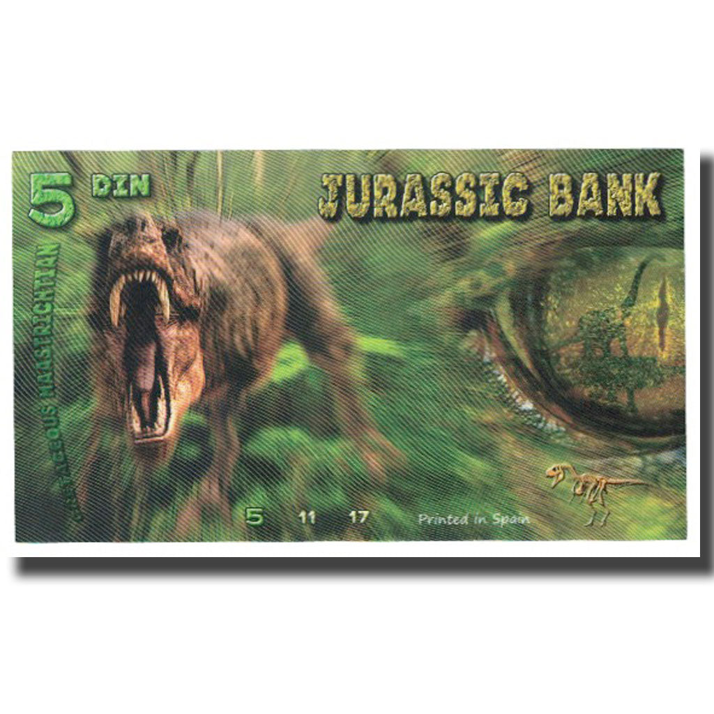 Banknote, Spain, Tourist Banknote, 2015, JURASSIC BANK 5 DIN, UNC(65-70)
