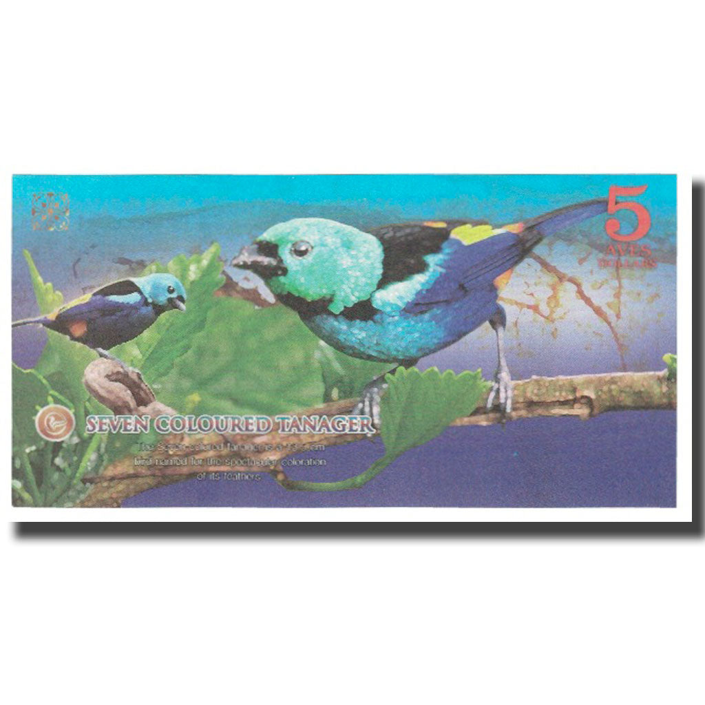 Banknote, Brazil, 5 Dollars, 2016, 2016-04, ATLANTIC FOREST, UNC(65-70)