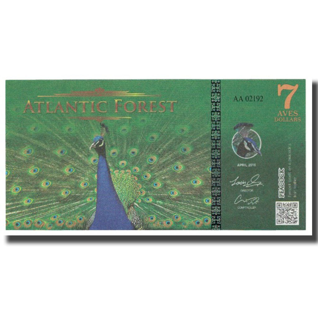 Banknote, Brazil, 7 Dollars, 2016, 2016-04, ATLANTIC FOREST, UNC(65-70)