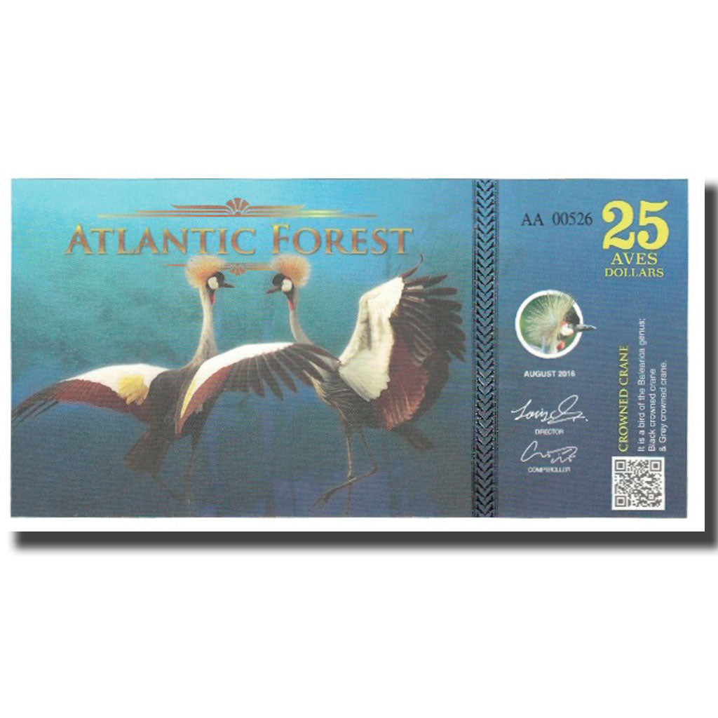 Banconote, Brasile, 25 Dollars, 2016, 2016-08, ATLANTIC FOREST 25 DOLLAR, FDS