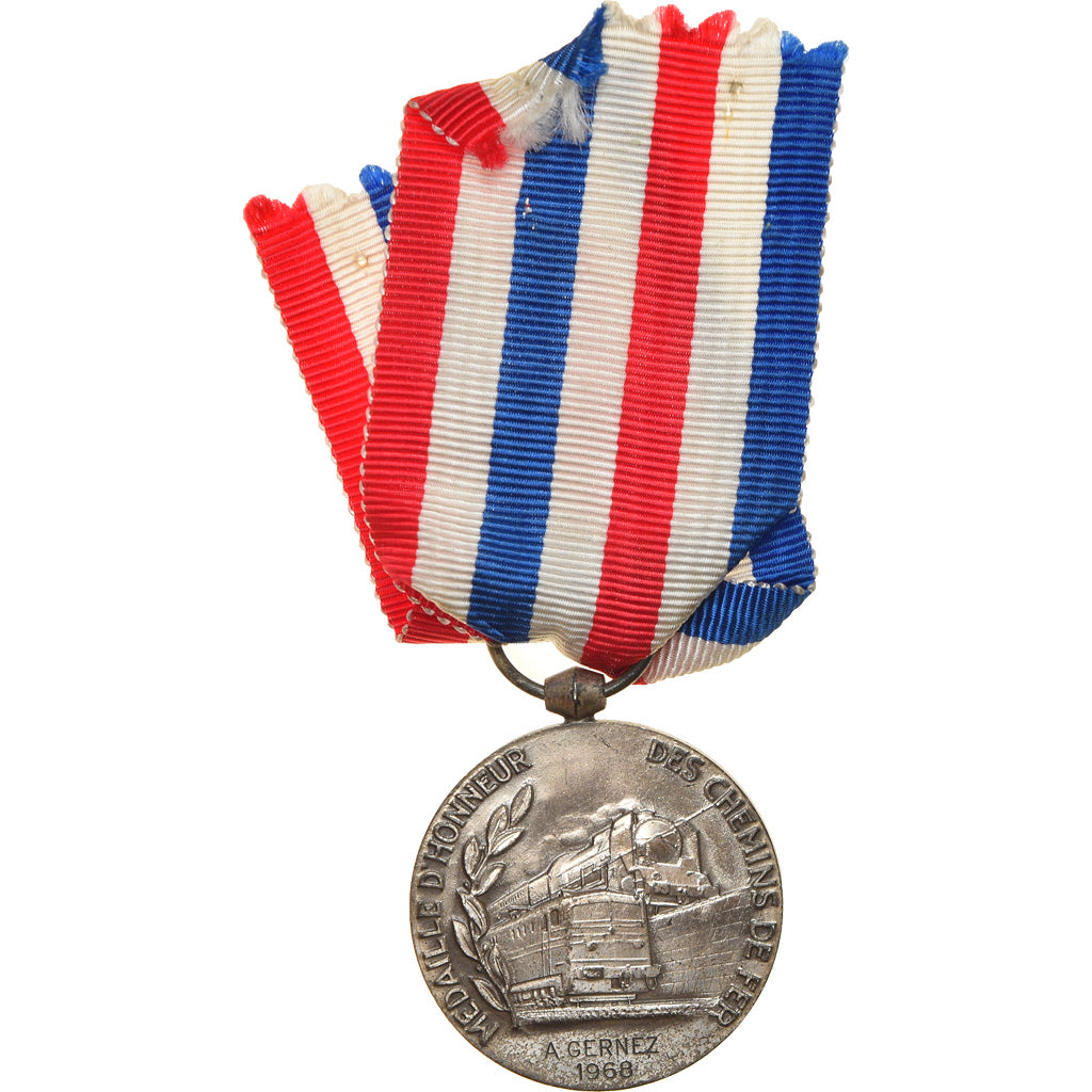 França, Médaille d'honneur des chemins de fer, Caminhos-de-ferro, Medal, 1968