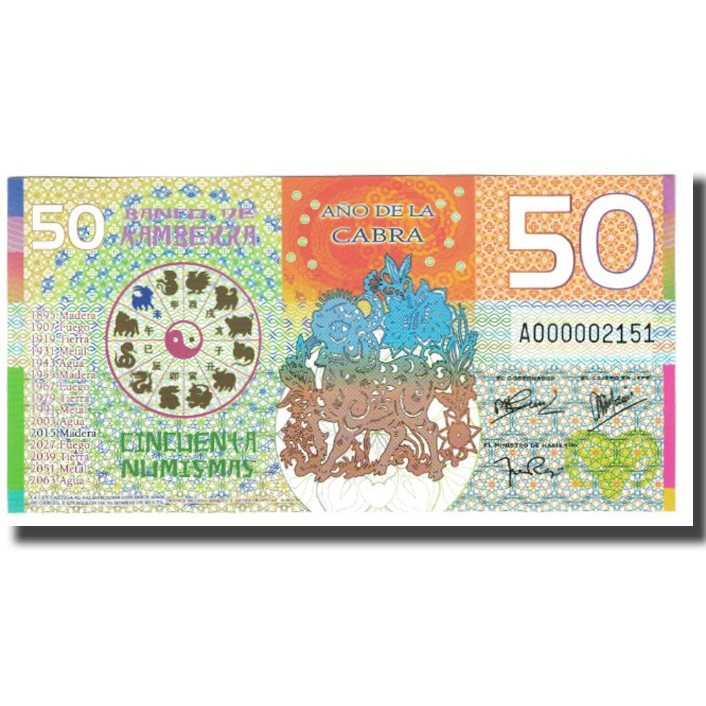 Geldschein, Australien, Tourist Banknote, 2015, 50 NUMISMAS, UNZ