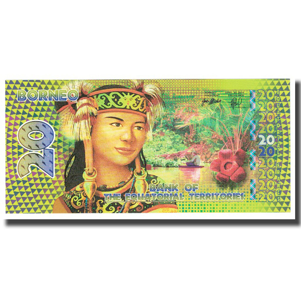 Banconote, Indonesia, 20 Francs, 2014, 2014-04-30, BORNEO FRANCS EQUATORIAUX