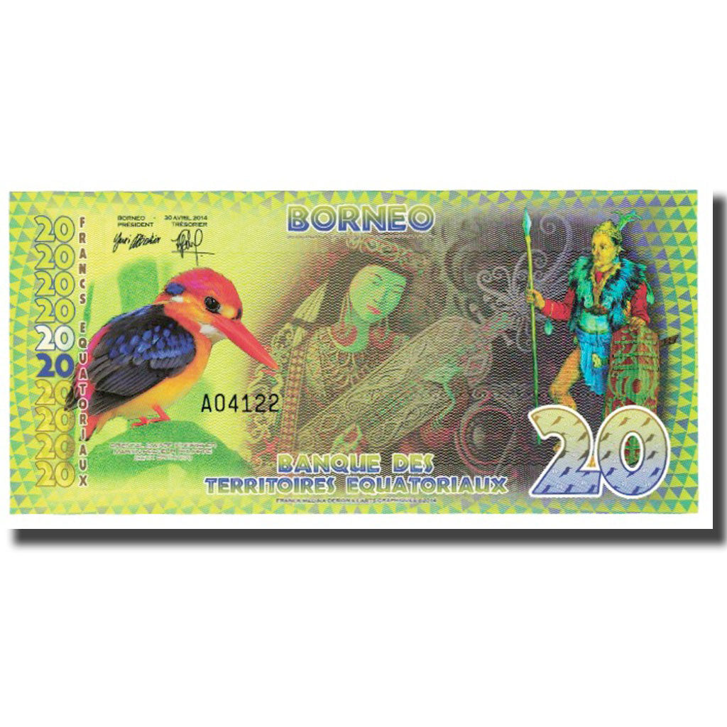 Banconote, Indonesia, 20 Francs, 2014, 2014-04-30, BORNEO FRANCS EQUATORIAUX
