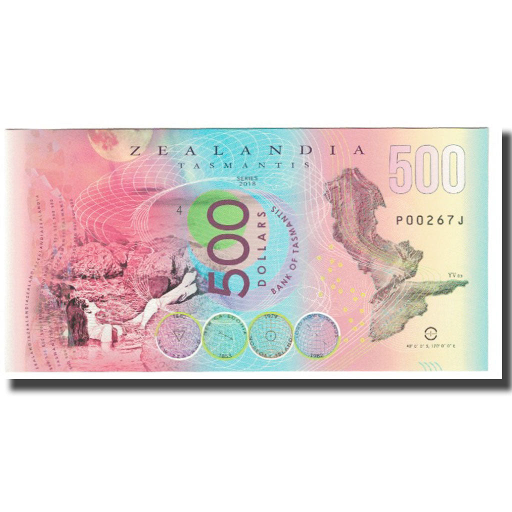 Banknote, Australia, 500 Dollars, 2018, ZEALANDIA TASMANTIS LORD HOWE ISLAND