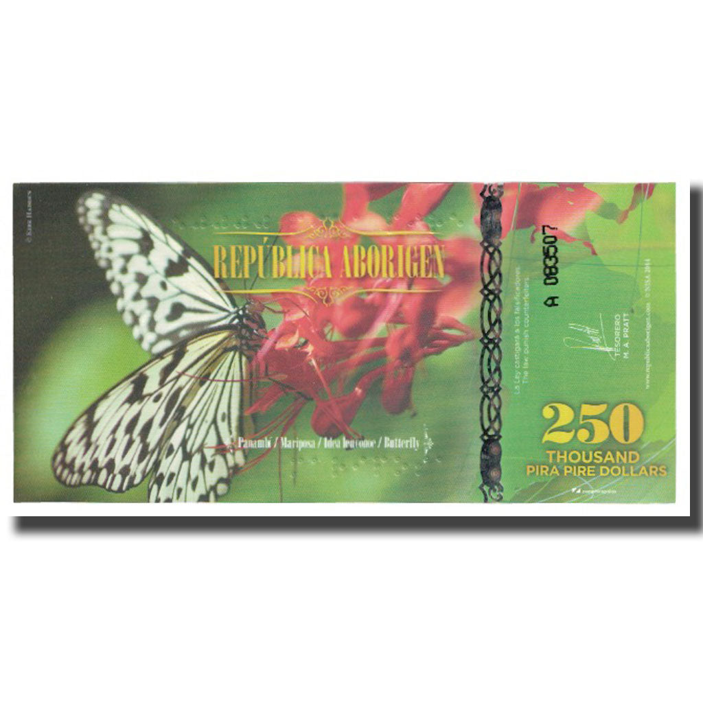 Banknote, Australia, Dollar, 2014, 250 DOLLARS REPUBLICA ARBORIGEN, UNC(65-70)