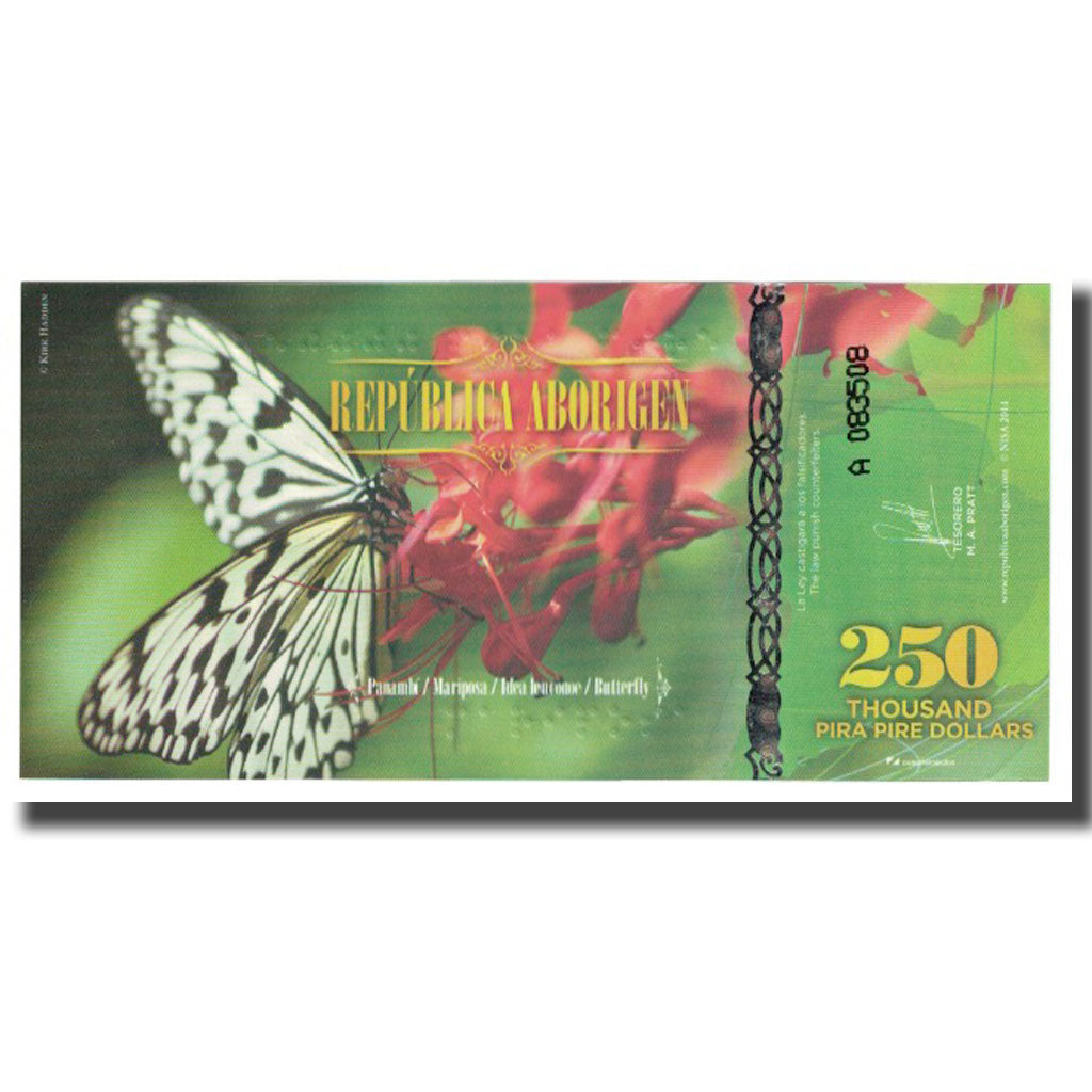 Geldschein, Australien, Dollar, 2014, 250 DOLLARS REPUBLICA ARBORIGEN, UNZ